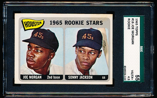 1965 Topps Baseball- #16 Joe Morgan RC- SGC 55 (Vg-Ex+ 4.5)