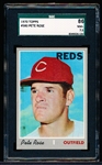 1970 Topps Baseball- #580 Pete Rose, Reds- SGC 86 (NM+ 7.5)