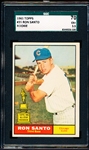 1961 Topps Baseball- #35 Ron Santo, Cubs- RC- SGC 70 (Ex+ 5.5)