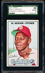 1967 Topps Baseball- #195 Al Jackson, Cards- SGC 88 (Nm-Mt 8)