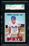 1967 Topps Baseball- #198 Chuck Hiller, Mets- SGC 88 (Nm-Mt 8)