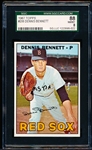 1967 Topps Baseball- #206 Dennis Bennett, Red Sox- SGC 88 (Nm-Mt 8)