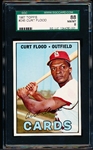 1967 Topps Baseball- #245 Curt Flood, Cards- SGC 88 (Nm-Mt 8)