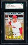 1967 Topps Baseball- #248 Gene Mauch, Phillies- SGC 88 (Nm-Mt 8)