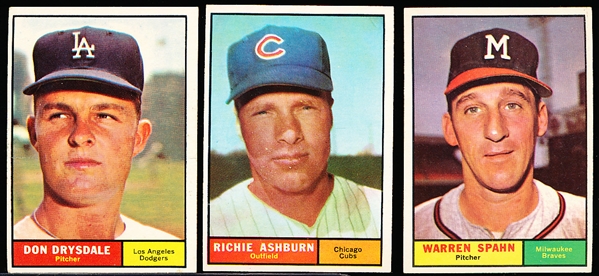 1961 Topps Baseball- 3 Cards
