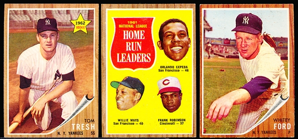 1962 Topps Bb- 3 Cards