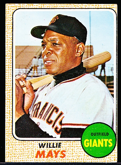 1968 Topps Bb- #50 Willie Mays, Giants- Vg crease
