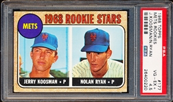 1968 Topps Bb- #177 Nolan Ryan Rookie- PSA Vg-Ex+ 4.5