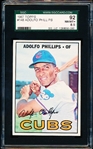 1967 Topps Baseball- #148 Adolfo Phillips, Cubs- SGC 92 (Nm-Mt+ 8.5)