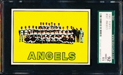 1967 Topps Baseball- #327 Angels Team- SGC 92 (Nm-Mt+ 8.5)
