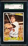 1967 Topps Baseball- #405 Russ Snyder, Orioles- SGC 92 (Nm-Mt+ 8.5)