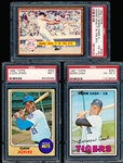 Three Different PSA Graded Baseball Cards