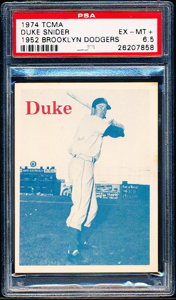 1974 TCMA “1952 Brooklyn Dodgers”- Duke Snider- PSA Ex-Mt+ 6.5