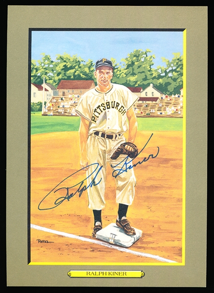 Autographed 1993 Perez-Steele BB HOF Great Moments #75 Ralph Kiner