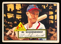 1952 Topps Bb- #91 Red Schoendienst, Cardinals