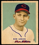 1949 Bowman Bb- #238 Bob Lemon RC- Vg-Ex no crs- Hi#.