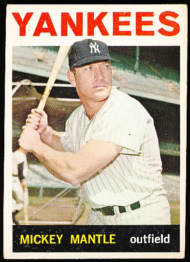 1964 Topps Bb- #50 Mickey Mantle, Yankees