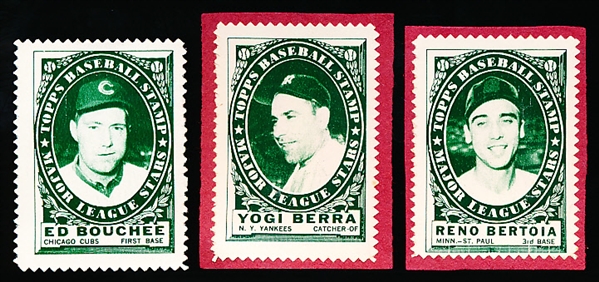 1961 Topps Bb Stamps- 10 Individual Stamps