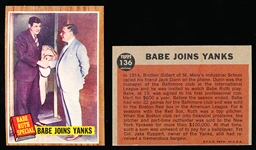 1962 Topps Bb-#136 Babe Joins Yanks- 4 Cards