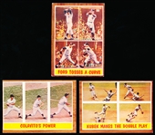 1962 Topps Bb- 5 Diff In Action Cards