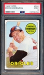 1969 Topps Baseball- #550 Brooks Robinson, Orioles- PSA Mint 9 