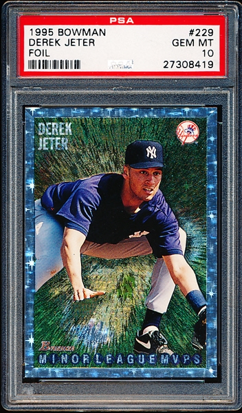 1995 Bowman Baseball- #229 Derek Jeter (Foil)- PSA Gem Mint 10