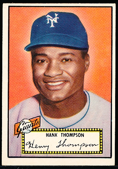 1952 Topps Baseball- #3 Hank Thompson, Giants- Black Back