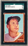 1962 Topps Baseball- #200 Mickey Mantle, Yankees- SGC 70 (Ex+ 5.5)