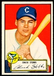1952 Topps Baseball- #62 Chuck Stobbs, White Sox- red back.