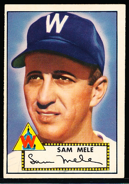 1952 Topps Baseball- #94 Sam Mele, Washington