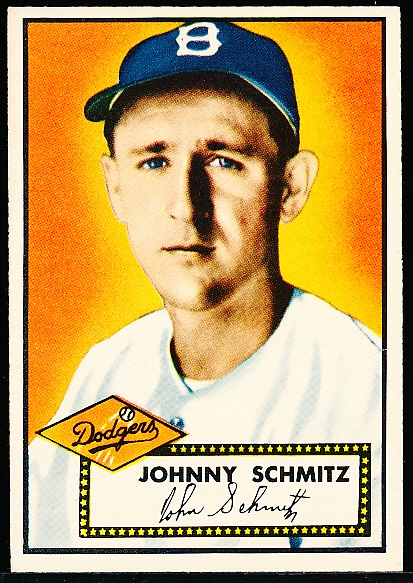 1952 Topps Baseball- #136 Schmitz, Brooklyn