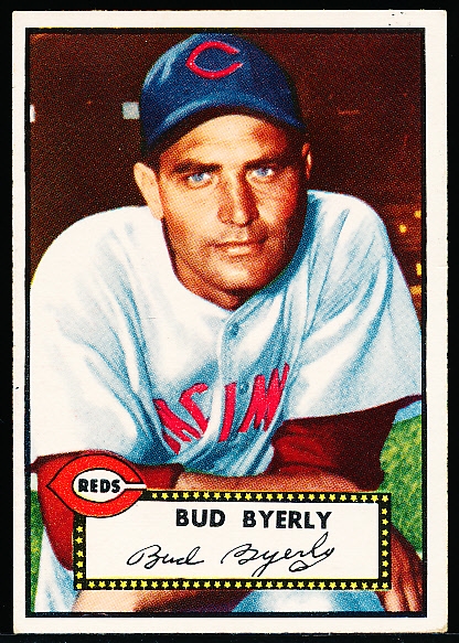 1952 Topps Baseball- #161 Bud Byerly, Reds