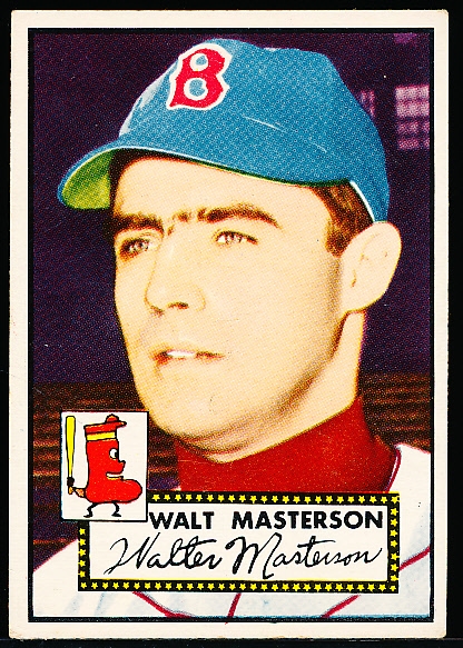 1952 Topps Baseball- #186 Walt Masterson, Red Sox