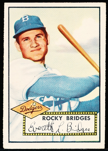 1952 Topps Baseball- #239 Rocky Bridges, Dodgers