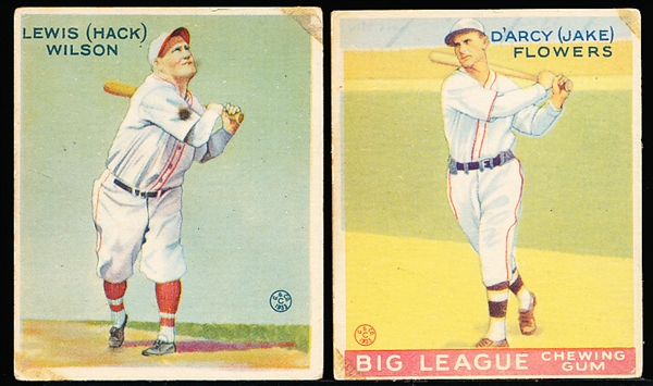 1933 Goudey Baseball- 2 Diff Stars