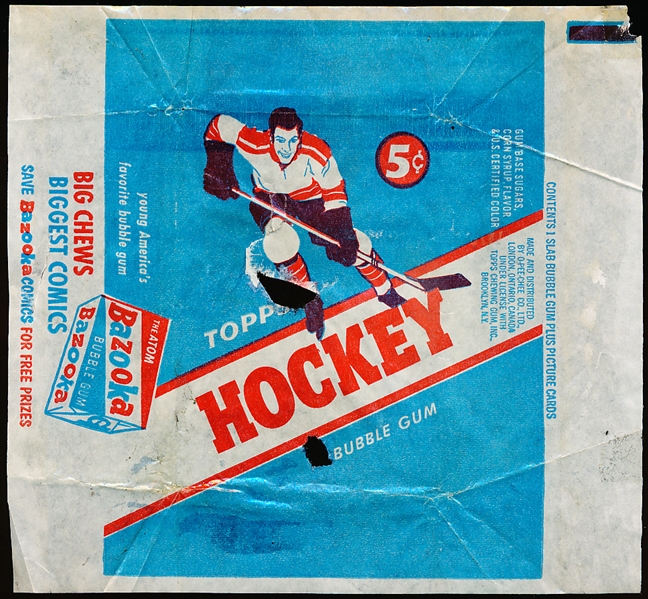 1954-55 Topps Hockey 5 Cent Wrapper