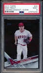 2017 Topps Bsbl. “Clear” #20 Mike Trout, Angels- Leaving Dugout- #7/10- PSA Graded Mint 9.
