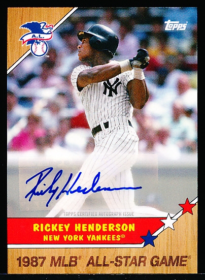 2017 Topps Bsbl. “Topps Now Autographs” #21A Rickey Henderson, Yankees