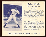 1950 V362 Big League Stars- #3 Jake Wade, Buffalo