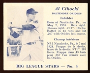 1950 V362 Big League Stars- #4 Al Cihocki, Baltimore Orioles