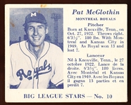 1950 V362 Big League Stars- #10 Pat McGlothin, Montreal Royals
