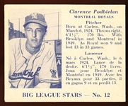1950 V362 Big League Stars- #12 Clarence Podbielan, Montreal Royals