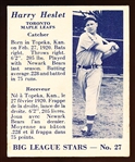 1950 V362 Big League Stars- #27 Harry Heslet, Toronto Maple Leafs