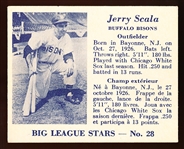 1950 V362 Big League Stars- #28 Jerry Scala, Buffalo Bisons