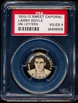 1910-12 P2 Sweet Caporal Baseball Pin- Larry Doyle, New York Giants- Small Letters Version- PSA Vg-Ex 4