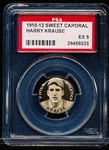 1910-12 P2 Sweet Caporal Baseball Pin- Harry Krause, Phila A’s- PSA Ex 5 
