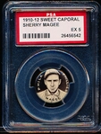 1910-12 P2 Sweet Caporal Baseball Pin- Sherry Magee- PSA Ex 5