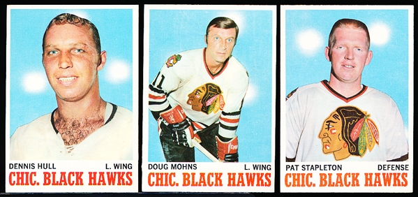 1970-71 Topps Hockey- Chicago Black Hawks- 8 Diff