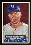 1951 Bowman Baseball- #80 Pee Wee Reese, Brooklyn
