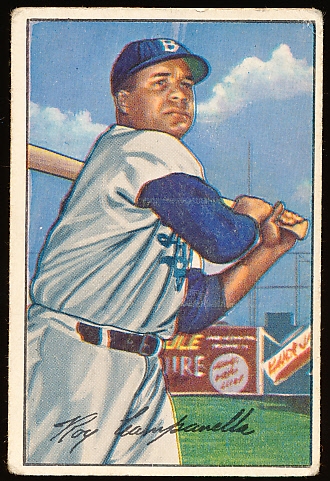 1952 Bowman Baseball- #44 Roy Campanella, Brooklyn
